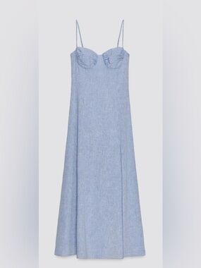 ZARA baby blue Linen Midi Corset Dress L
Viral Summer Staple